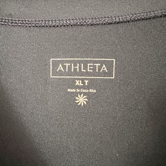 Athleta TALL Nectar Faux Wrap Black Knee Length Dress‎ Women's Size XL TALL - Picture 5 of 13